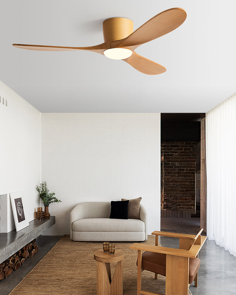 Ventilador de techo WOMO de 3 aspas de perfil bajo con lámpara - WM5253