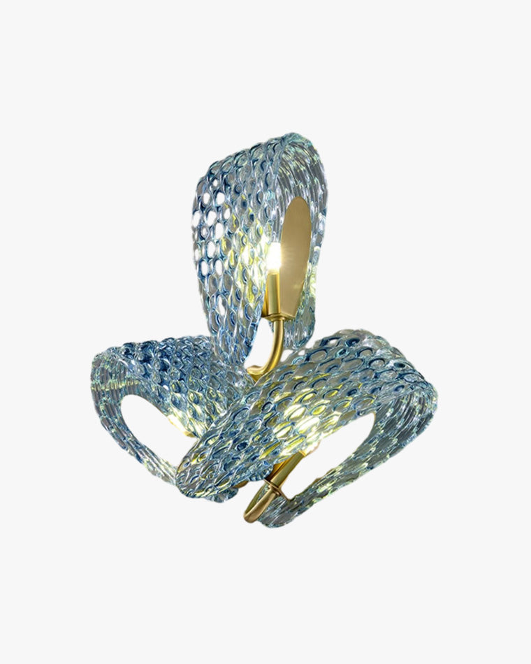 Aplique de pared de cristal artístico con diseño de pavo real de WOMO - WM6095