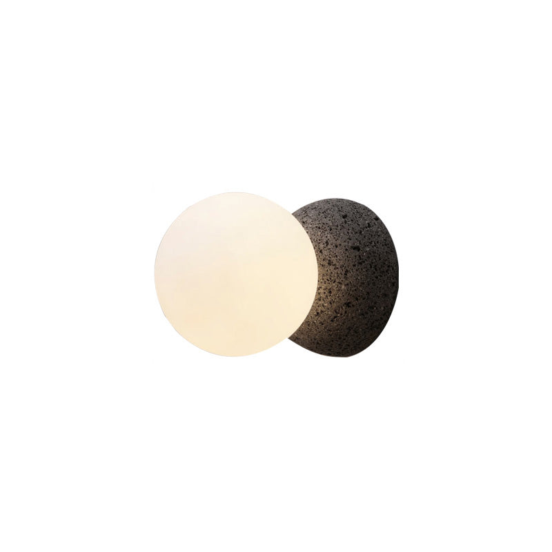 Aplique de pared WOMO con globo de cristal blanco y negro - WM6103