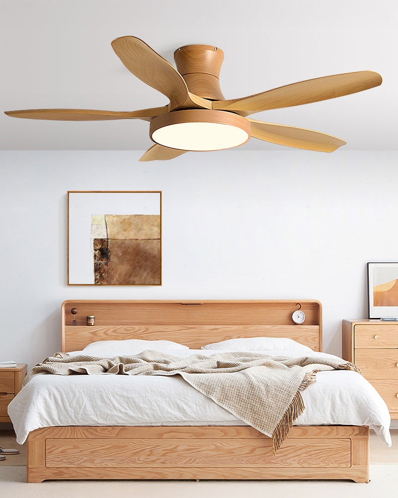 Ventilador de techo WOMO de 5 aspas de perfil bajo con lámpara - WM5245a