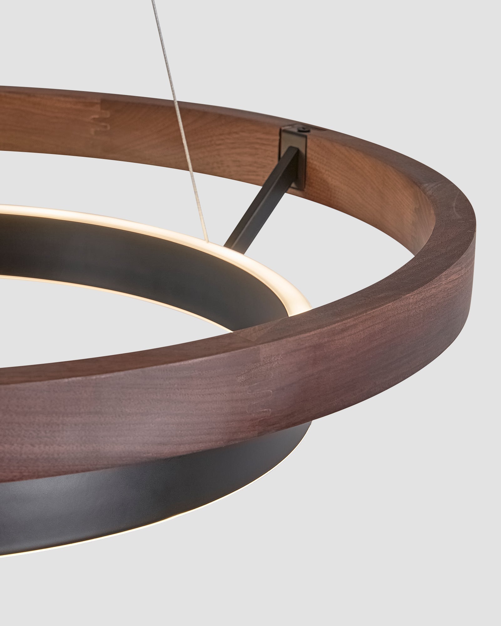 WOMO Lámparas Colgantes LED Circular de Madera - WM2492