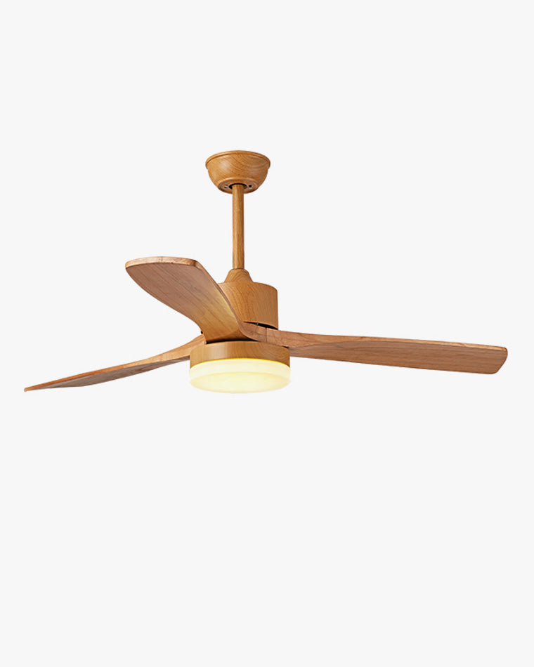 WOMO Ventiladores de techo con luz con 3 Aspas de Madera - WM5068