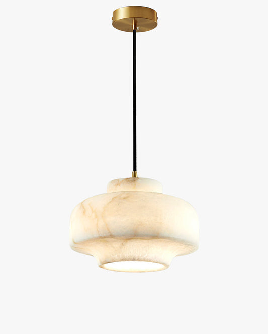 Lámpara colgante WOMO Drum Alabaster