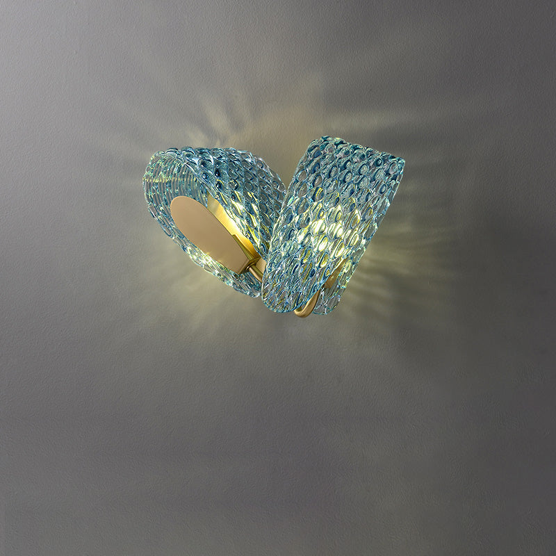 Aplique de pared de cristal artístico con diseño de pavo real de WOMO - WM6095