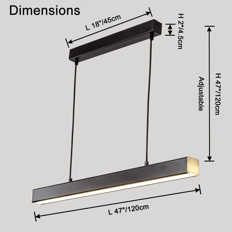 Lámpara colgante lineal minimalista para cocina WOMO-WM2002