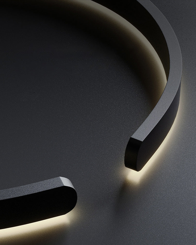 WOMO Lámparas Colgantes Anillo LED Negro/Dorado-WM2009