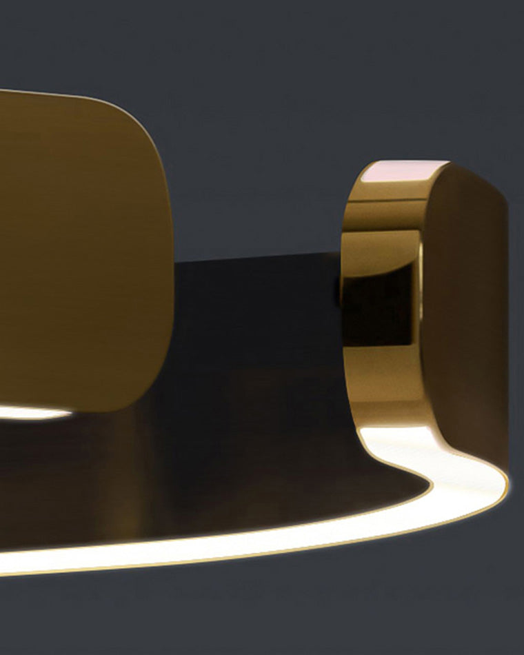 WOMO Lámparas Colgantes Anillo LED Negro/Dorado-WM2009