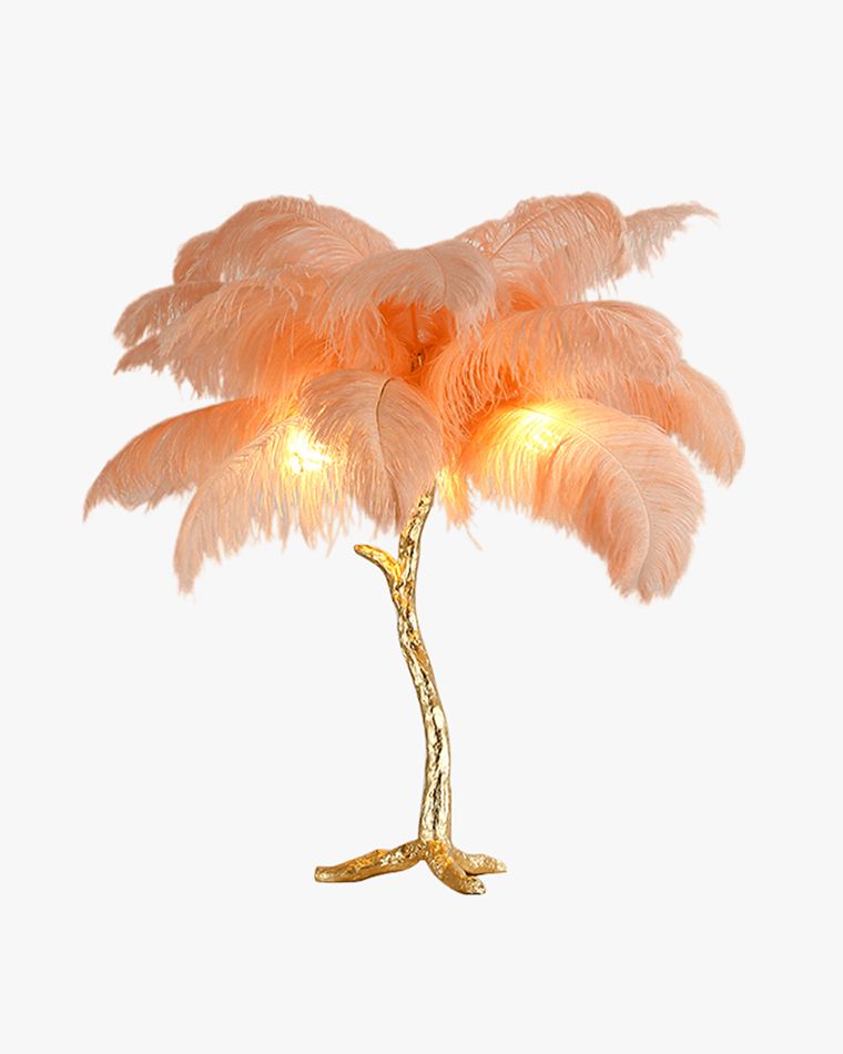 WOMO Lámparas de mesa Árbol de Palma con Plumas - WM8016