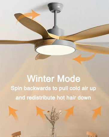 WOMO Ventiladores de techo con luz Reversible Escandinavo - WM5002