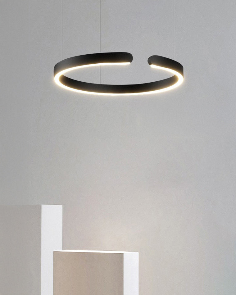 WOMO Lámparas Colgantes Anillo LED Negro/Dorado-WM2009