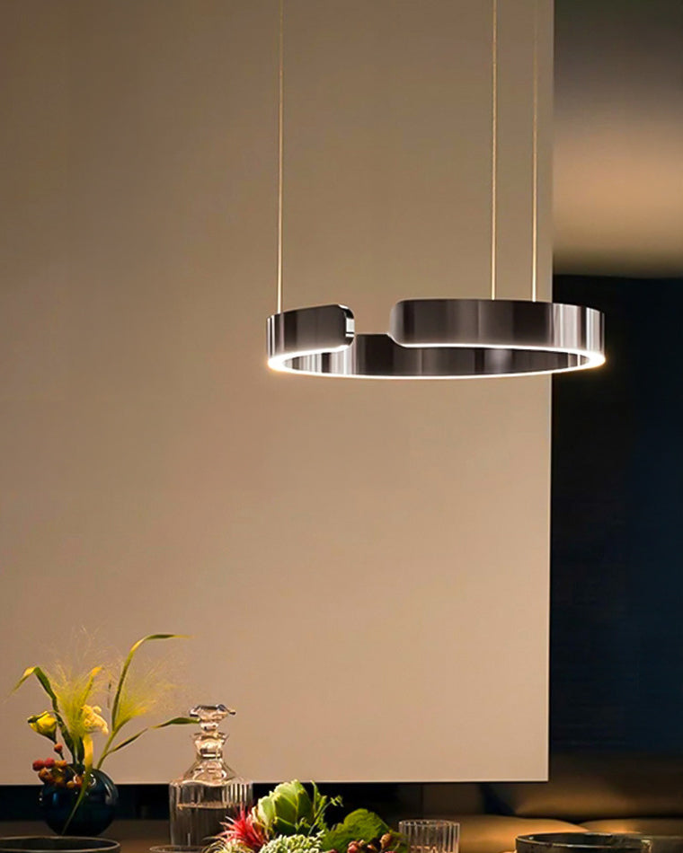WOMO Lámparas Colgantes Anillo LED Negro/Dorado-WM2009