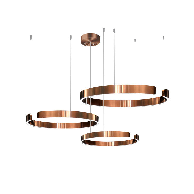 WOMO Lámparas Colgantes Anillo LED Negro/Dorado-WM2009