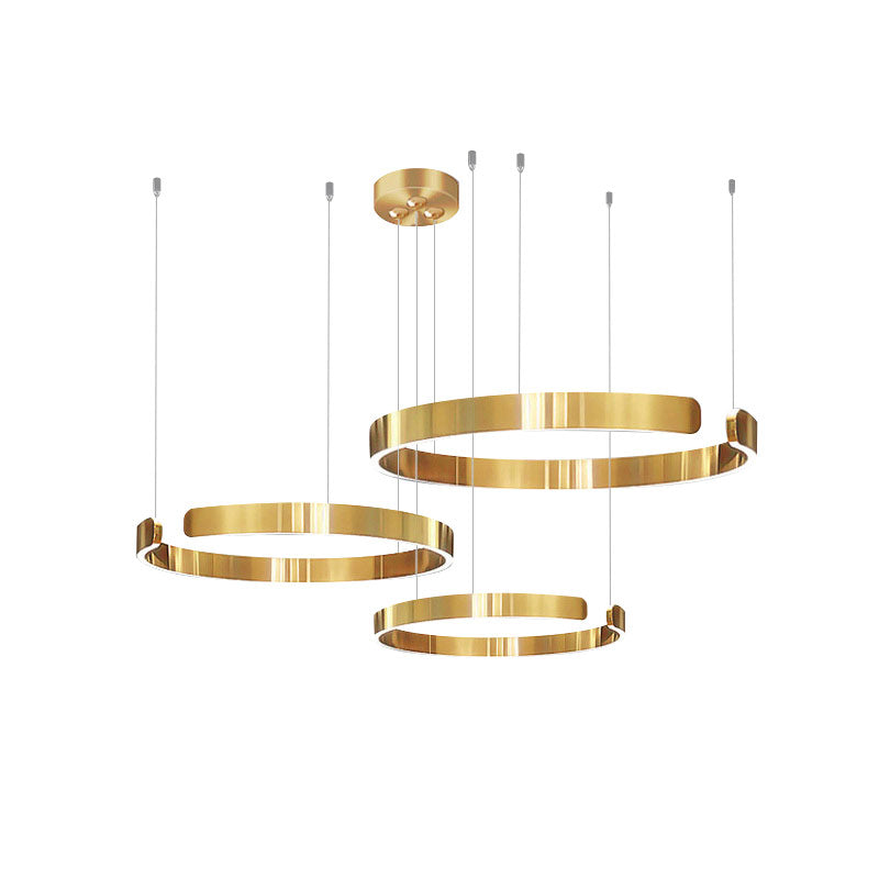 WOMO Lámparas Colgantes Anillo LED Negro/Dorado-WM2009