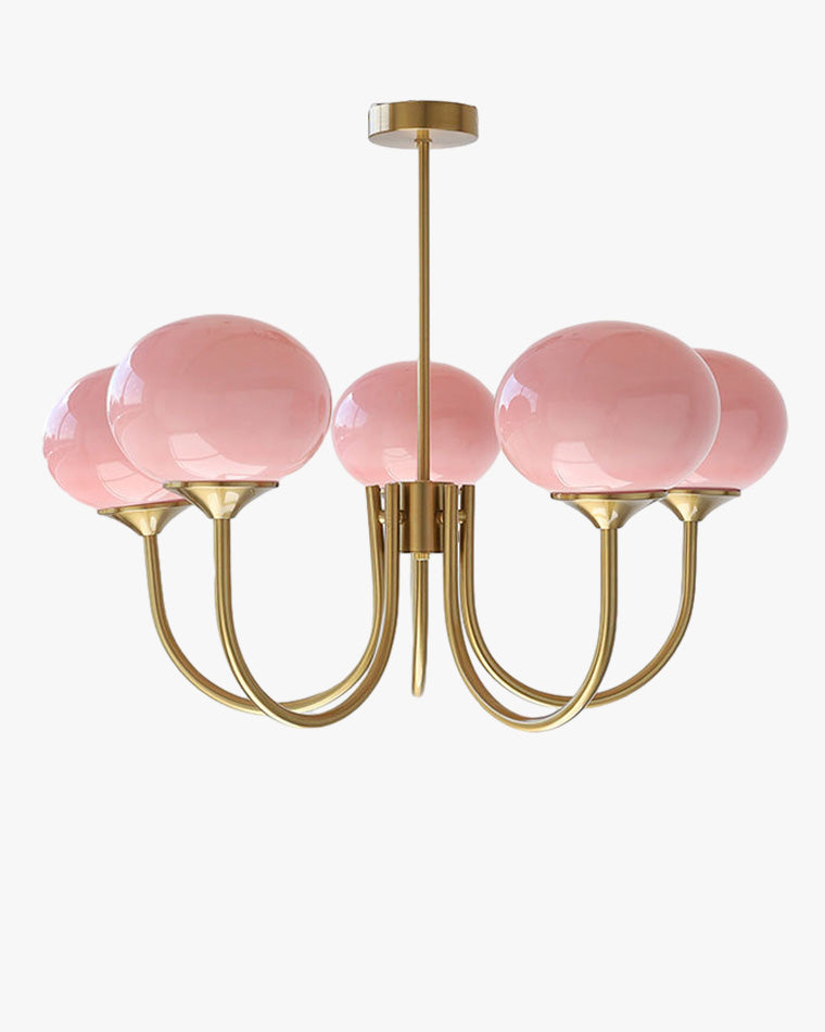 WOMO Lámparas Colgantes de Brazo con Globo de Cristal Rosa-WM2052