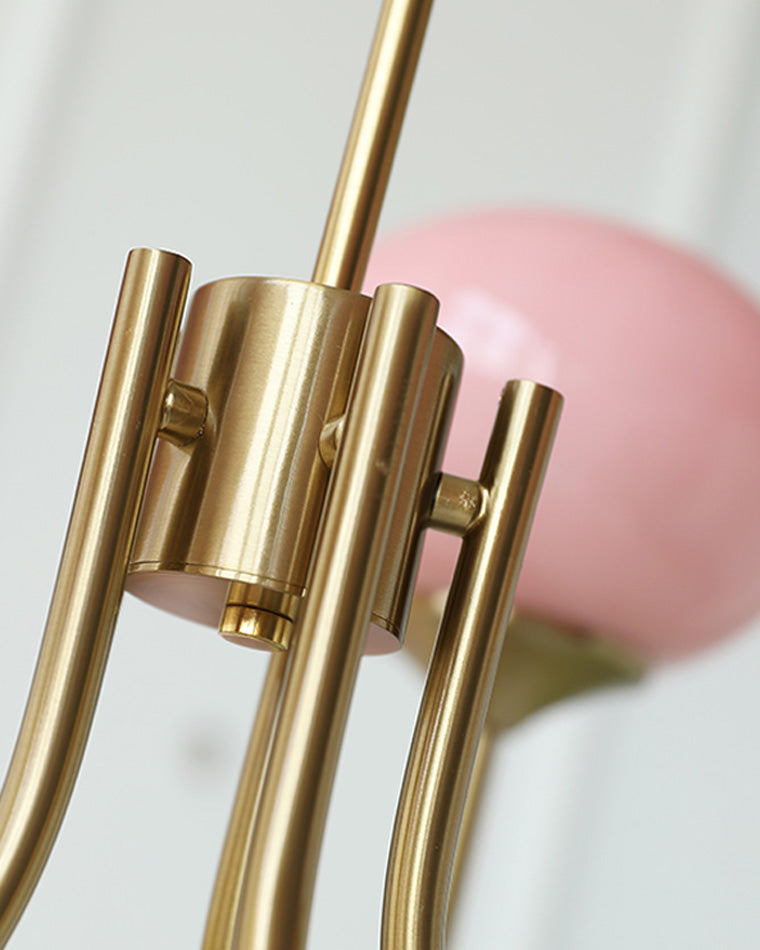 WOMO Lámparas Colgantes de Brazo con Globo de Cristal Rosa-WM2052