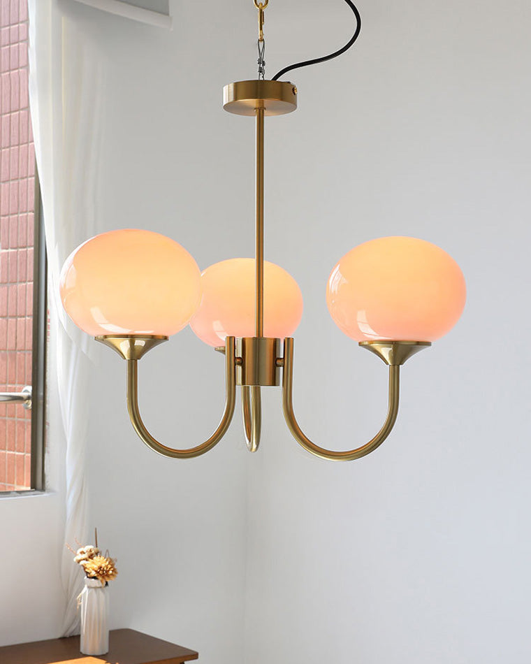 WOMO Lámparas Colgantes de Brazo con Globo de Cristal Rosa-WM2052