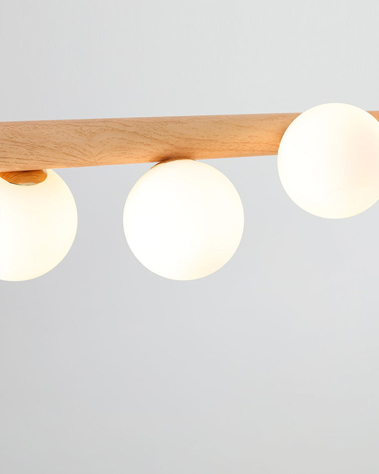 WOMO Lámparas Colgantes Lineal de Madera con Globo-WM2055