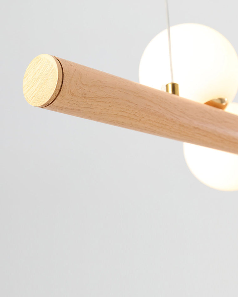 WOMO Lámparas Colgantes Lineal de Madera con Globo-WM2055