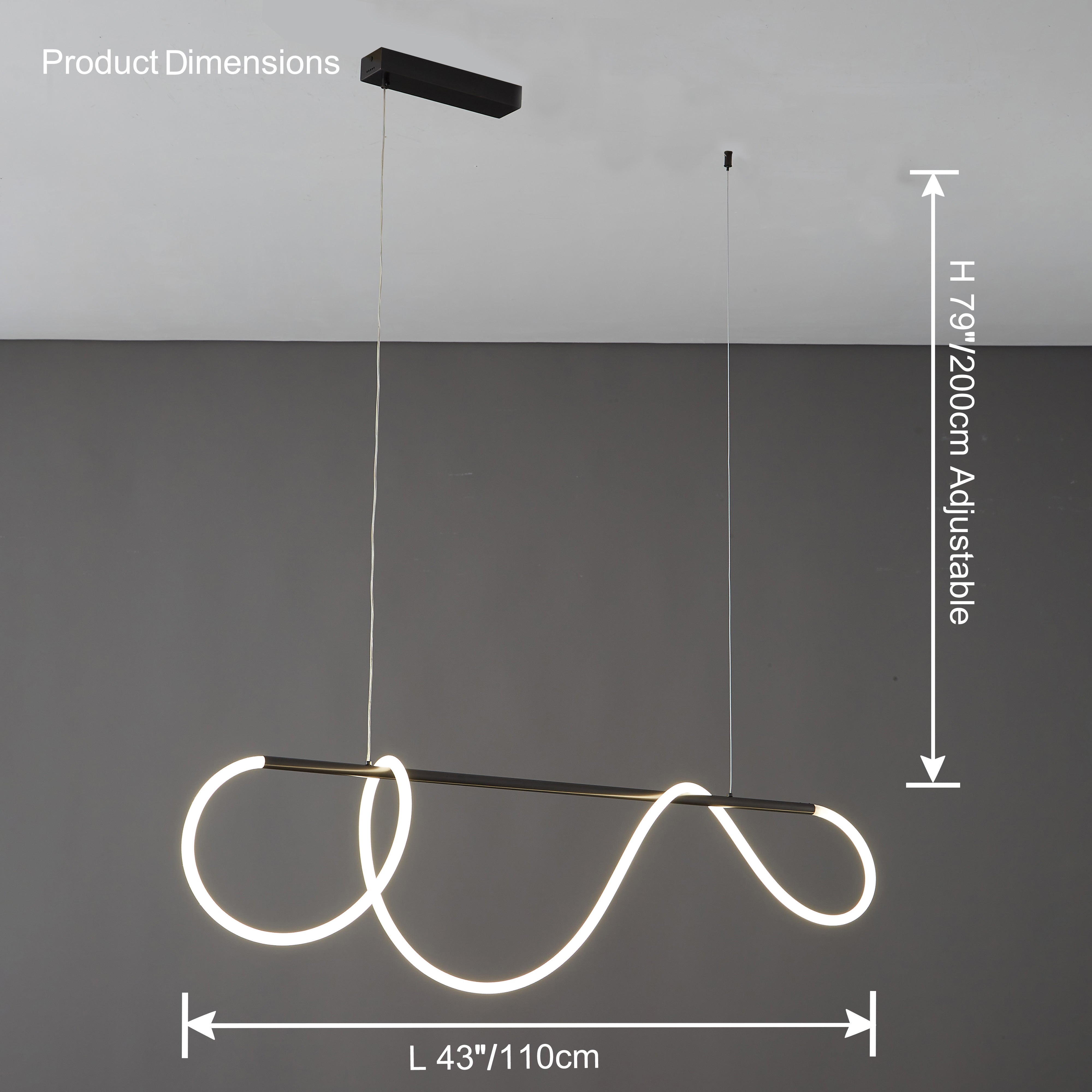 WOMO Lámparas Colgantes LED Laton Barra-WM2059a