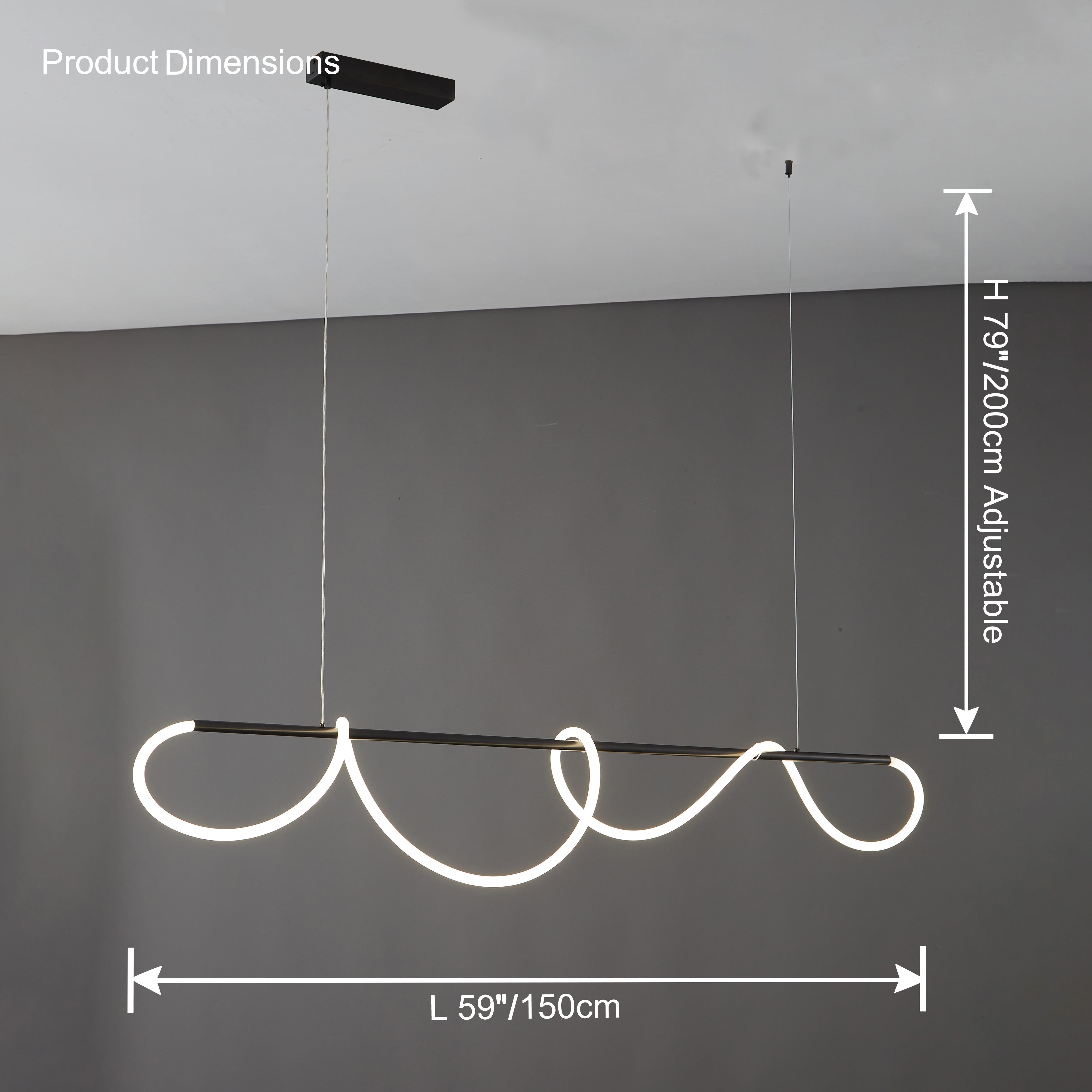 WOMO Lámparas Colgantes LED Laton Barra-WM2059a