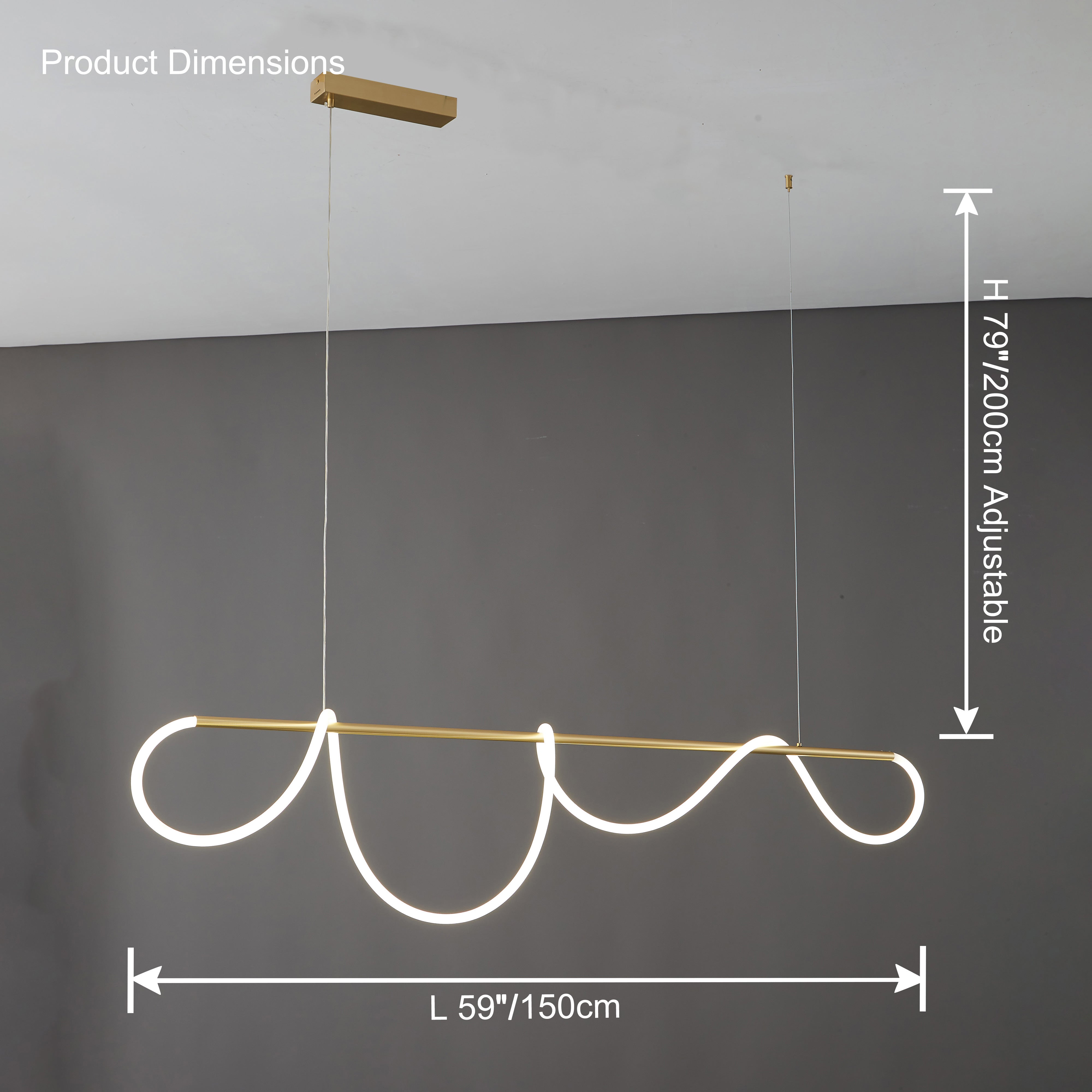 WOMO Lámparas Colgantes LED Laton Barra-WM2059a