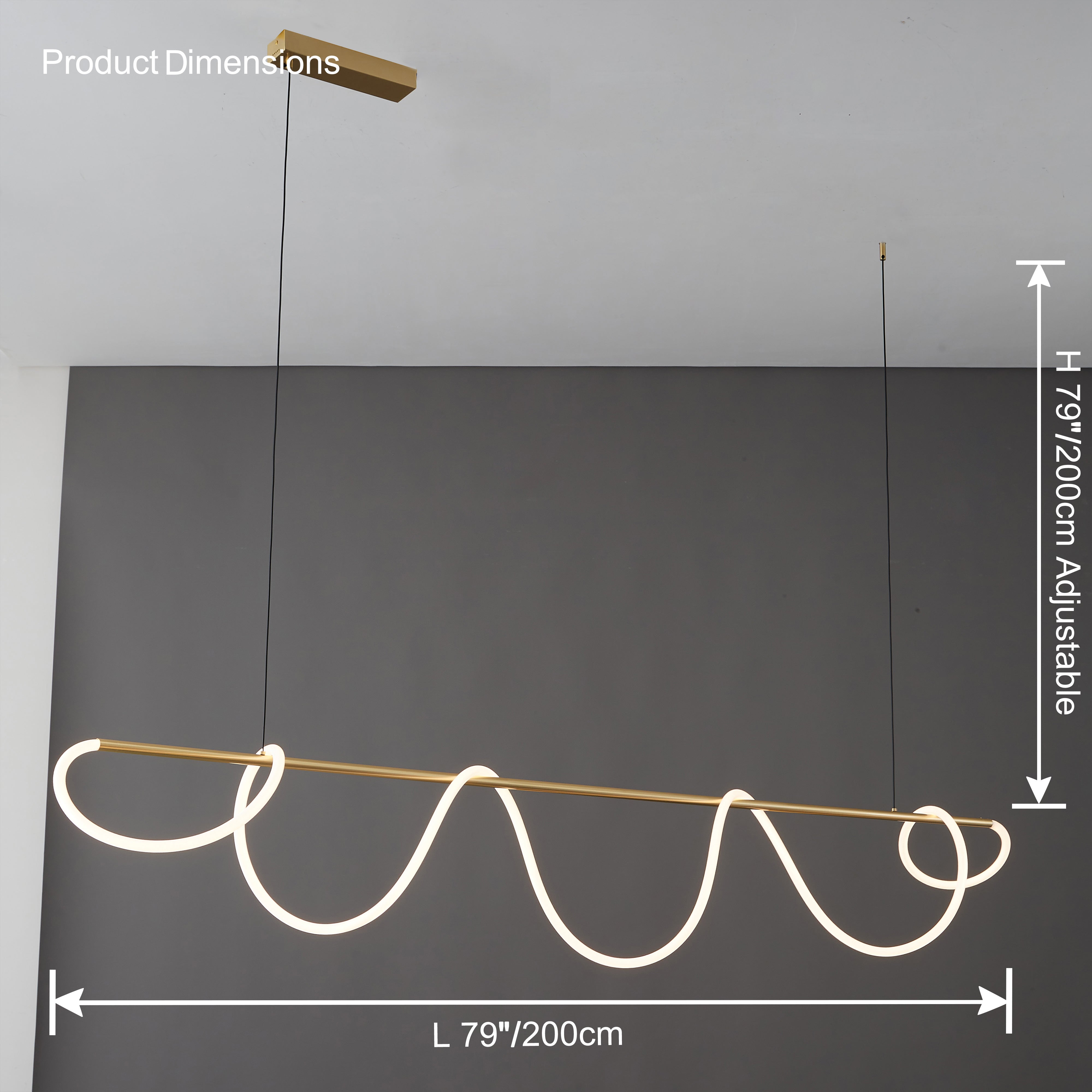 WOMO Lámparas Colgantes LED Laton Barra-WM2059a