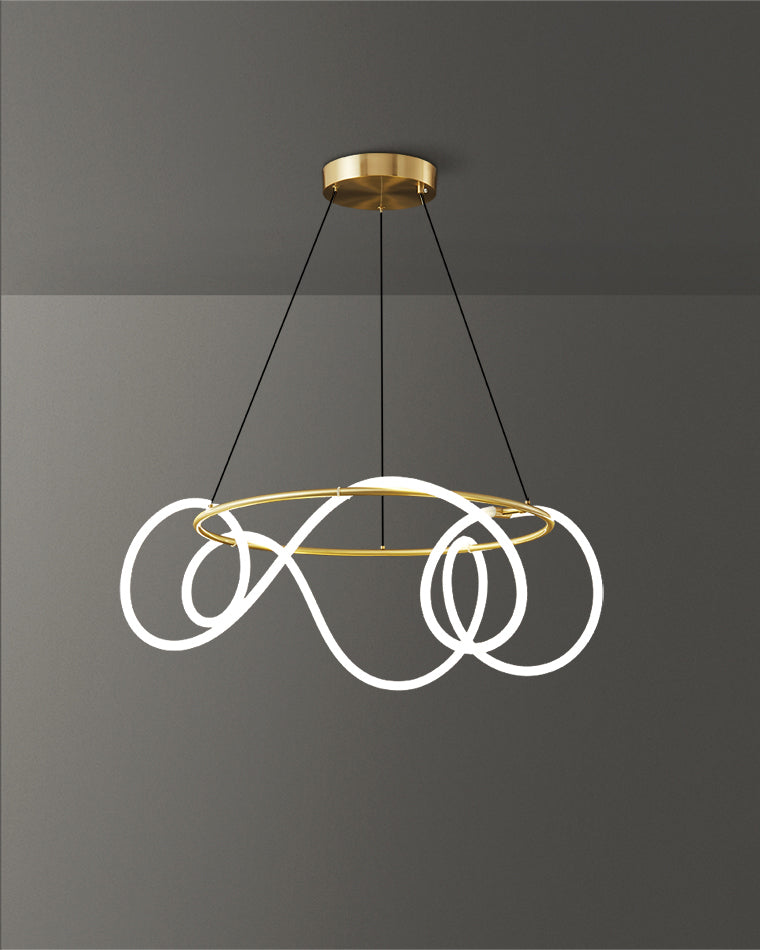 WOMO Lámpara de araña redonda con LED de cuerda - WM2059b