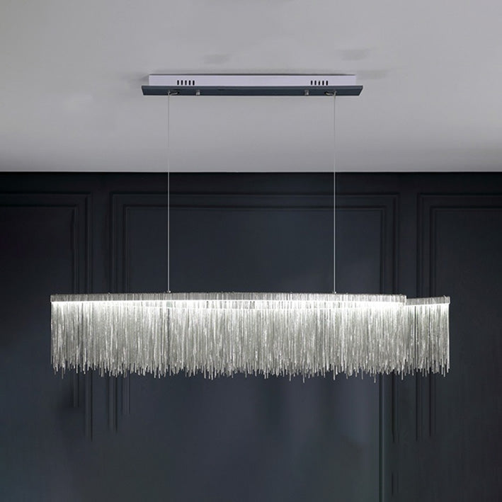 WOMO Lámpara de araña lineal con flecos - WM2062b