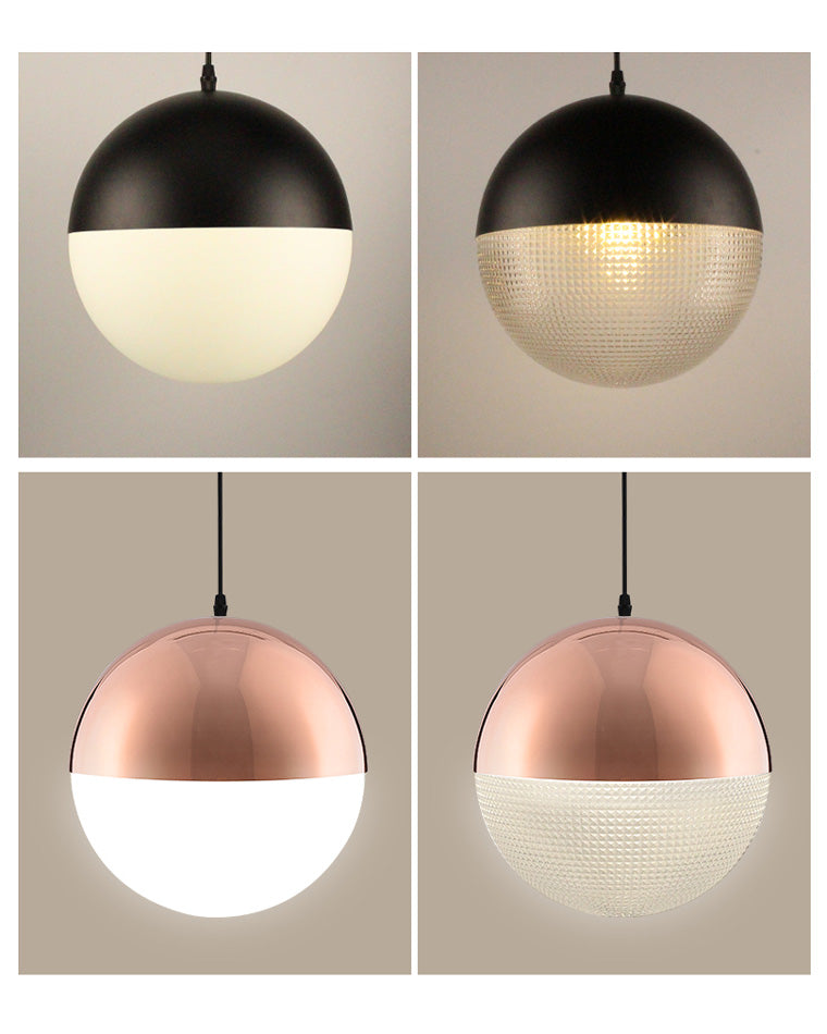 WOMO Lámparas Colgantes de Globo Cristal Prismático/Lechoso-WM2065
