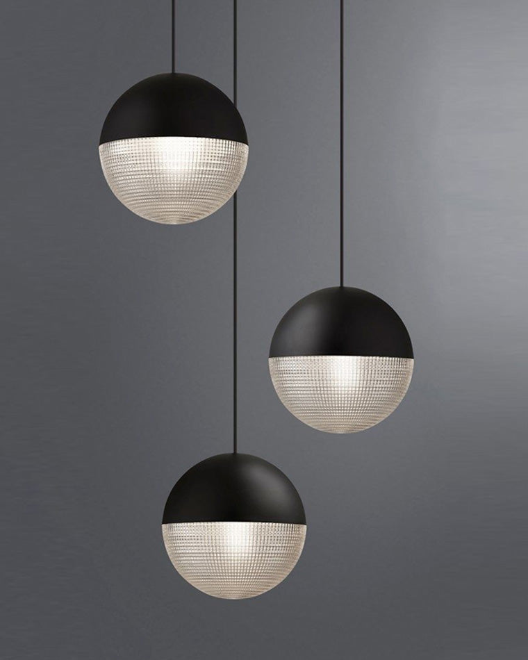 WOMO Lámparas Colgantes de Globo Cristal Prismático/Lechoso-WM2065