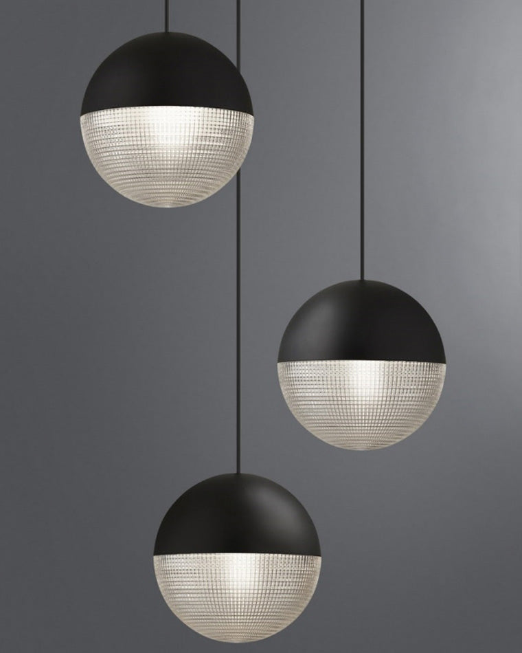 WOMO Lámparas Colgantes de Globo Cristal Prismático/Lechoso-WM2065