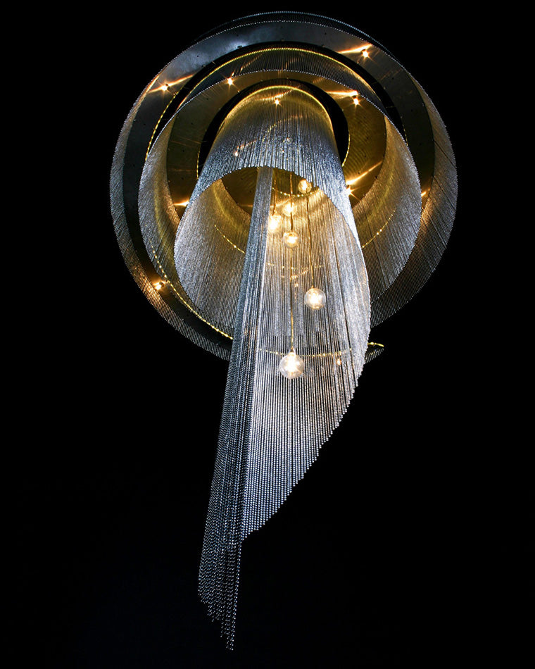 Lámpara de araña WOMO Spiral Tassel para recibidor - WM2067