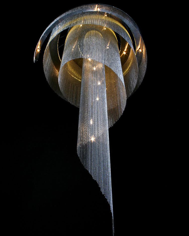 Lámpara de araña WOMO Spiral Tassel para recibidor - WM2067