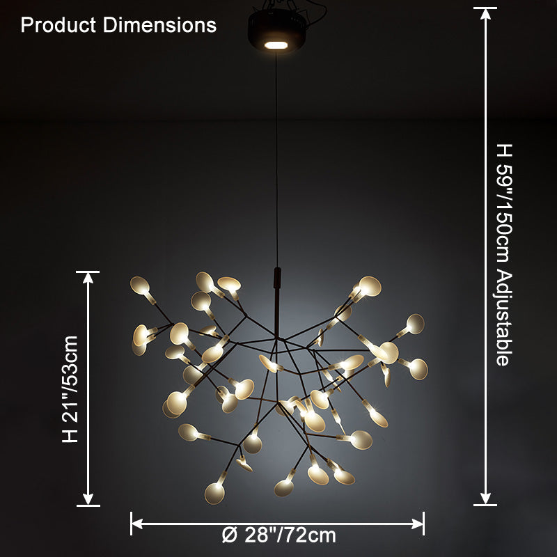 WOMO Lámpara de araña Heracleum/Luciérnaga - WM2072