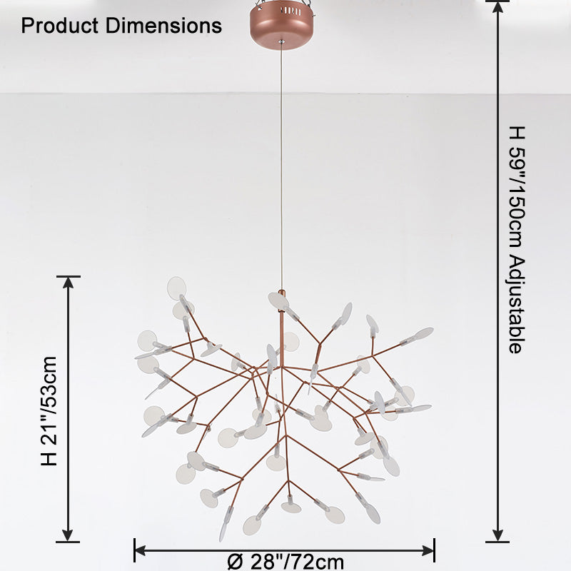 WOMO Lámpara de araña Heracleum/Luciérnaga - WM2072