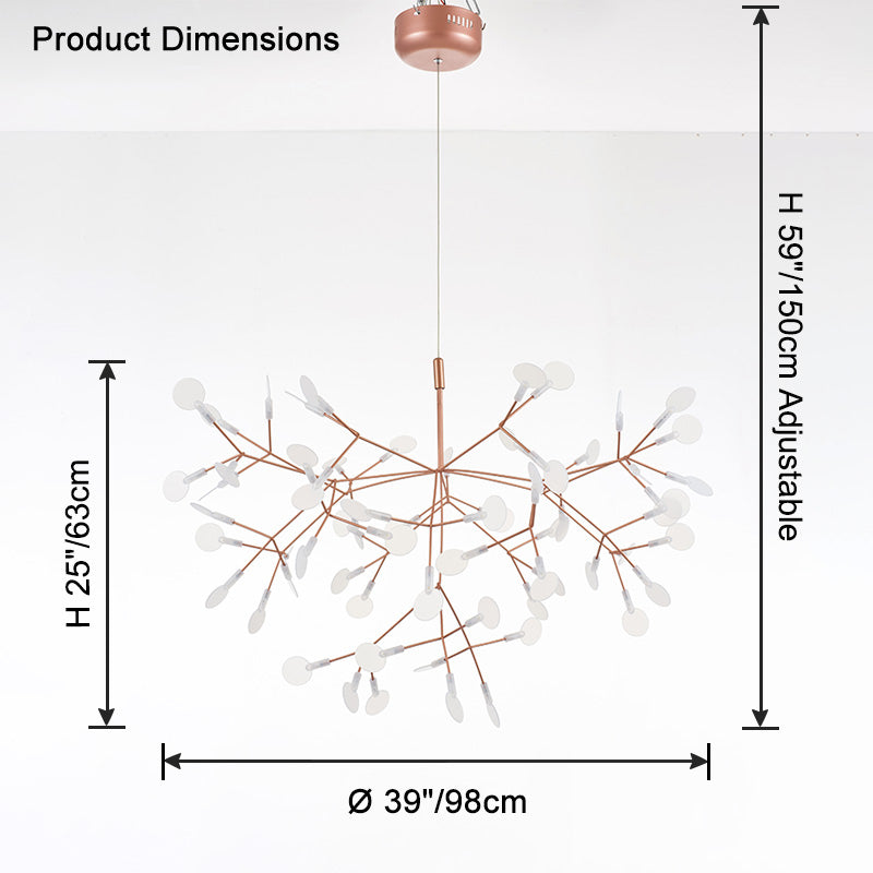 WOMO Lámpara de araña Heracleum/Luciérnaga - WM2072