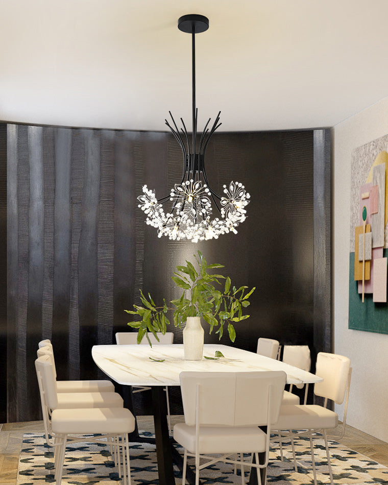 WOMO Lámparas Colgantes de Cristal con Ramillete de Gypsophila-WM2077