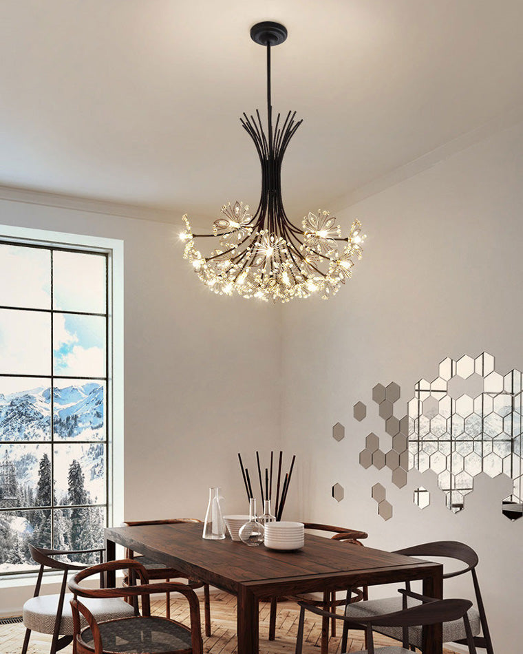 WOMO Lámparas Colgantes de Cristal con Ramillete de Gypsophila-WM2077