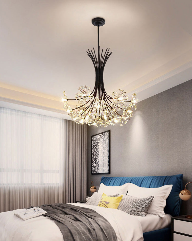 WOMO Lámparas Colgantes de Cristal con Ramillete de Gypsophila-WM2077