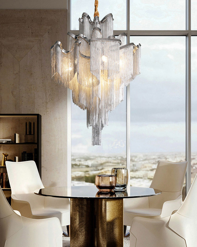 WOMO Tiered Pendant Lamps with Fringes-WM2079