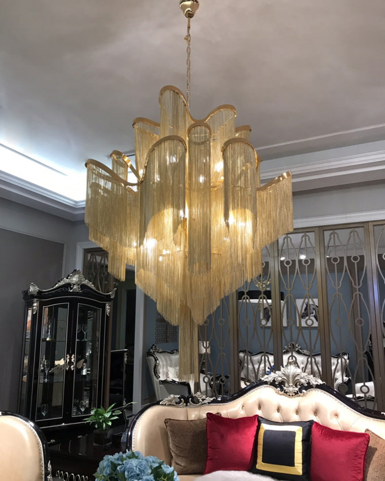 WOMO Tiered Pendant Lamps with Fringes-WM2079