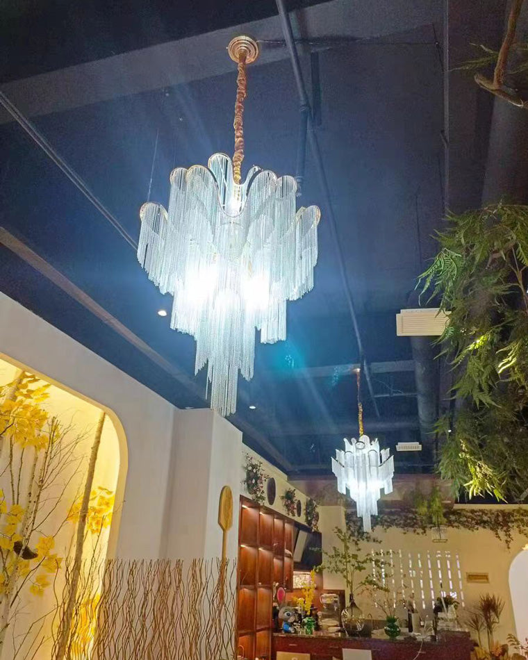 WOMO Tiered Pendant Lamps with Fringes-WM2079