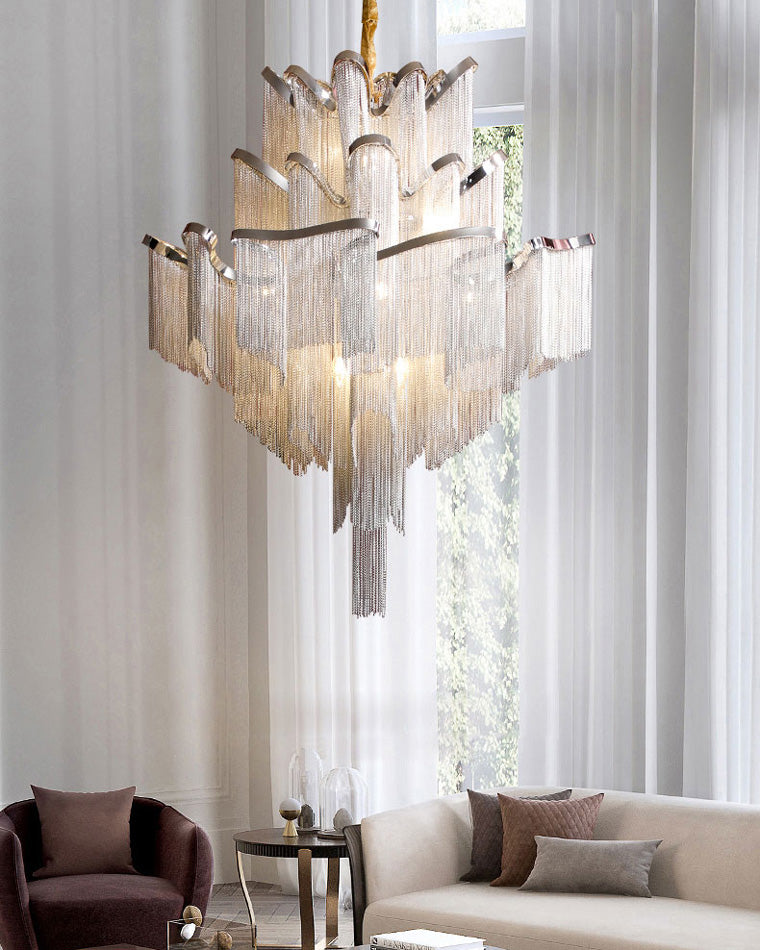 WOMO Tiered Pendant Lamps with Fringes-WM2079