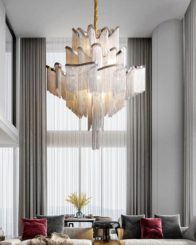 WOMO Tiered Pendant Lamps with Fringes-WM2079