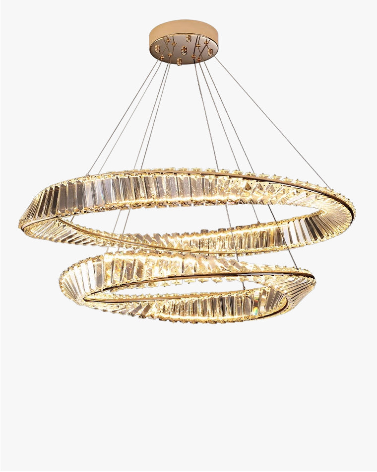 WOMO Lámparas Colgantes Circular Prisma de Cristal Möbius-WM2191