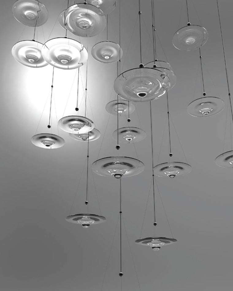Lámpara colgante WOMO Ripple Glass-WM2092