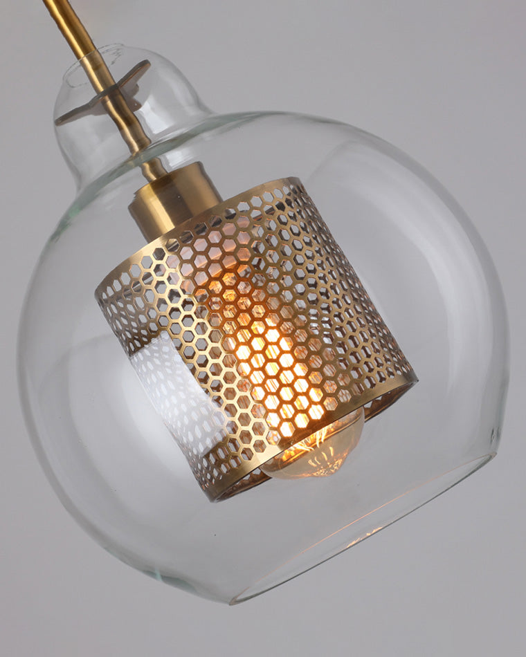 Lámpara colgante redonda/cilíndrica de cristal WOMO elegante - WM2095