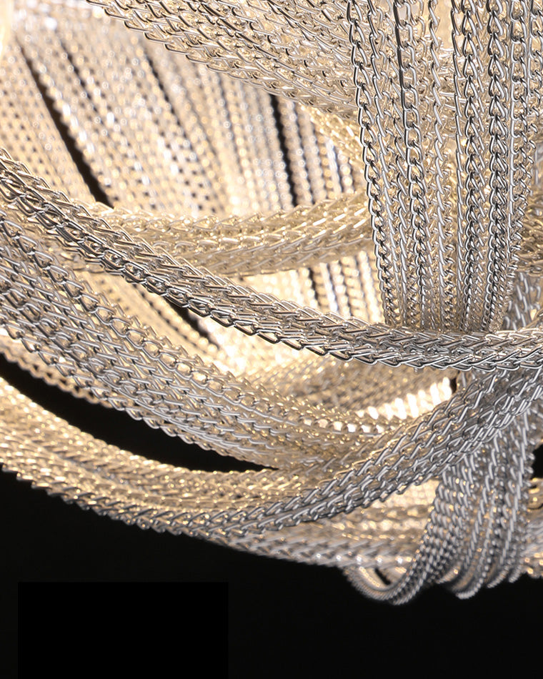 Lámpara de araña WOMO Tassel Silver Empire-WM2096