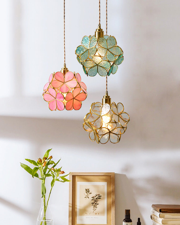 WOMO Lámparas Colgantes de Vitral con Cerezo en Flor -WM2100