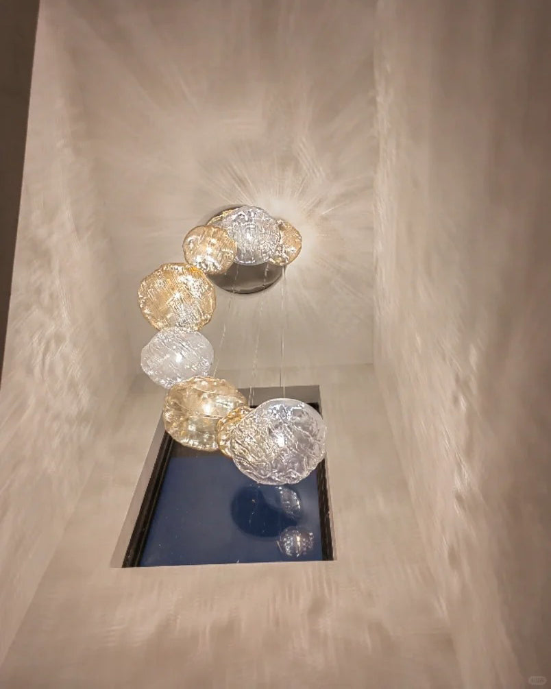 Lámpara colgante de cristal soplado en cascada WOMO-WM2101b